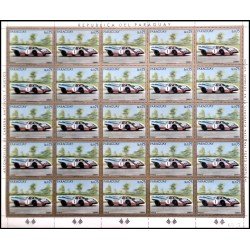 Paraguay 1224 1972 Minihojita Coches de carreras MNH Paraguay 1224 1972 Minihojita Coches de carreras MNH