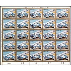 Paraguay 1223 1972 Minihojita Coches de carreras MNH Paraguay 1223 1972 Minihojita Coches de carreras MNH