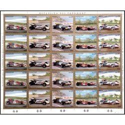 Paraguay 1218/22 1972 Minihojita Coches de carreras MNH Paraguay 1218/22 1972 Minihojita Coches de carreras MNH