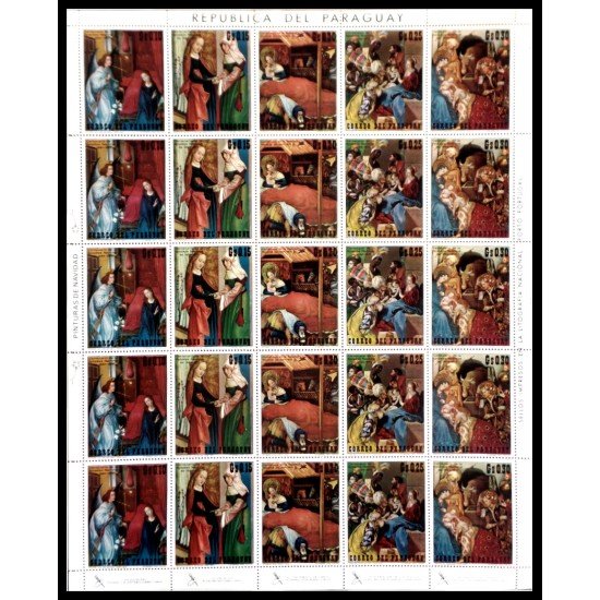 Paraguay 1164/68 1971 Minihojita Navidad Christmas MNH