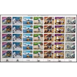 Paraguay 1332/38 1973 Minihojita Vuelos Apollo XI a XVII MNH Paraguay 1332/38 1973 Minihojita Vuelos Apollo XI a XVII MNH