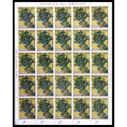 Paraguay 1094 1970 Minihojita Pintura de flores flowers MNH Paraguay 1094 1970 Minihojita Pintura de flores flowers MNH