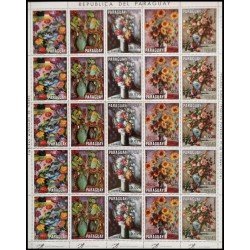 Paraguay 1089/93 1970 Minihojita Pinturas de flores flowers MNH Paraguay 1089/93 1970 Minihojita Pinturas de flores flowers MNH