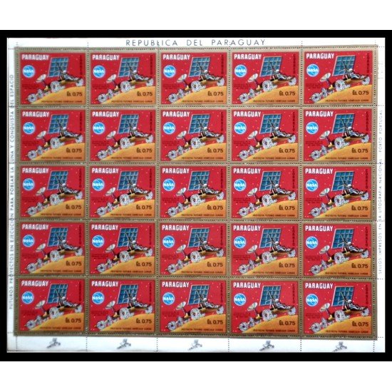 Paraguay 1088 1970 Minihojita Futuros proyectos de la Nasa MNH