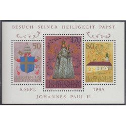 Liechtenstein 819/21 1985 Visita de Su Santidad Juan Pablo II MNH