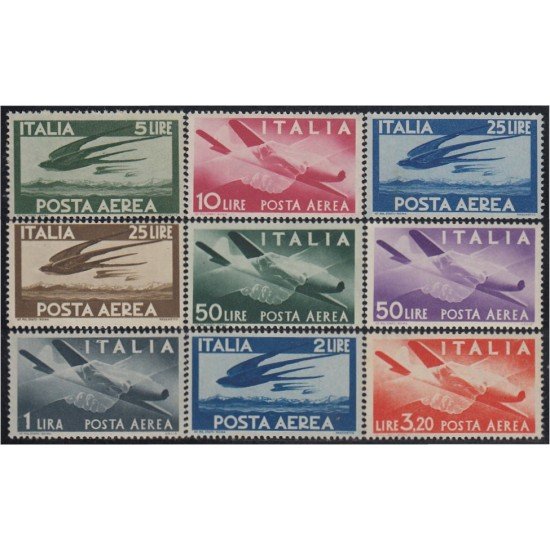 Italia Italy A 113/21 1945/47 Aviones Planes MNH