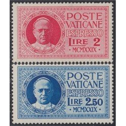 Vaticano Express  1/2 1929 Papa Pío XI MH