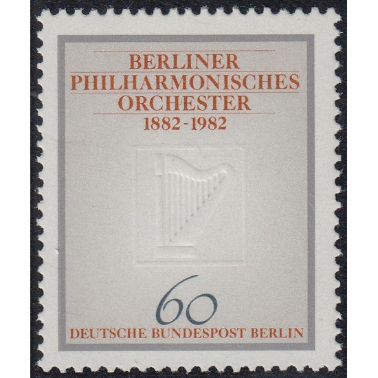 Alemania Berlín 627 1982 Centenario de la Orquesta filarmónica de Berlín MNH Alemania Berlín 627 1982 Centenario de la Orquesta filarmónica de Berlín MNH