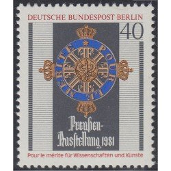 Alemania Berlín 609 1981  Exposición Prusse 1981 Medalla de la orden Por el Mérito MNH 
