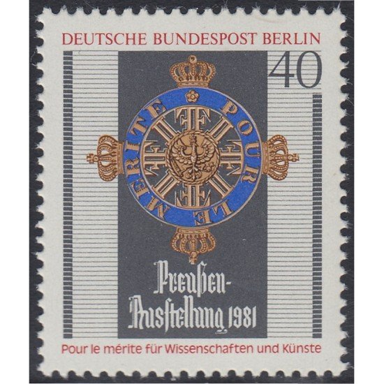 Alemania Berlín 609 1981 Exposición Prusse 1981 Medalla de la orden Por el Mérito MNH Alemania Berlín 609 1981 Exposición Prusse 1981 Medalla de la orden Por el Mérito MNH