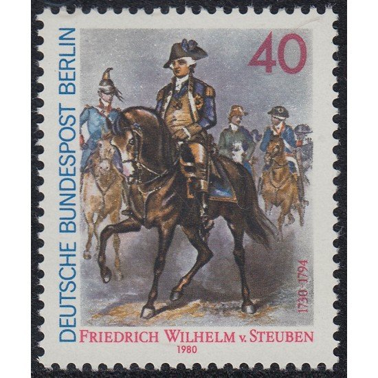 Alemania Berlín 589 1980 250 Aniversario del nacimiento del Gral. Friedrich Wilhelm MNH 