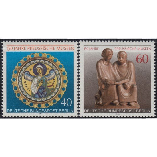 Alemania Berlín 586/87 1980 Medallón y Escultura de Ernst Barlach MNH Alemania Berlín 586/87 1980 Medallón y Escultura de Ernst Barlach MNH