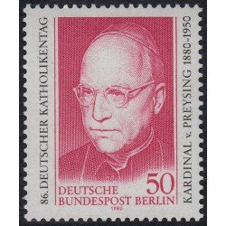 Alemania Berlín 585 1980 Retrato del Cardena lPreysing MNH 