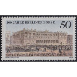Alemania Berlín 701 1985 300º aniversario de la Bolsa de Berlín Vista del edificio construido en 1863 MNH 