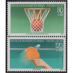 Alemania Berlín 691/92 1985 Disciplinas deportivas Basket-bally Tennis de mesa MNH 