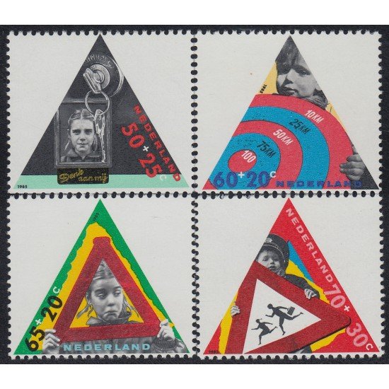 Holanda 1251/54 1985 Niños y tráfico MNH Holanda 1251/54 1985 Niños y tráfico MNH