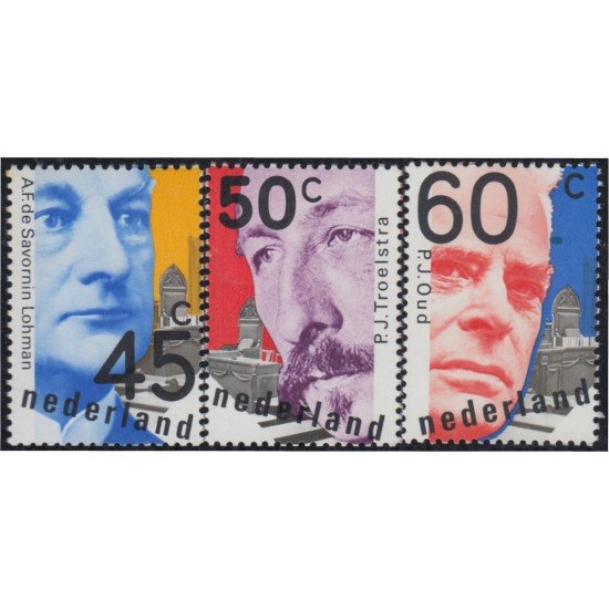 Holanda 1122/24 1980 Personalidades de la política MNH