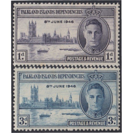 Falkland Islands Islas Malvinas 93/94 1937/41 Effigie de Jorge VI MNH