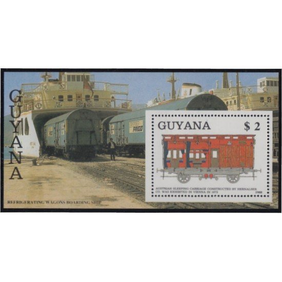 Guyana HB 118 1993 Modelo reducido de Tren Vagón frigorífico MNH Guyana HB 118 1993 Modelo reducido de Tren Vagón frigorífico MNH
