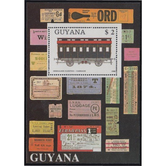 Guyana HB 115 1992 Modelo reducido de Tren MNH Guyana HB 115 1992 Modelo reducido de Tren MNH