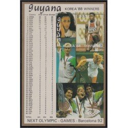 Guyana HB 66 1991 Preludio juegos olímpicos de Barcelona Medallas de oro juegos precedentes MNH Guyana HB 66 1991 Preludio juegos olímpicos de Barcelona Medallas de oro juegos precedentes MNH