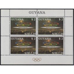 Guyana 2050FB 1988 Minihojita Preludio juegos olímpicos de Barcelona MNH Guyana 2050FB 1988 Minihojita Preludio juegos olímpicos de Barcelona MNH
