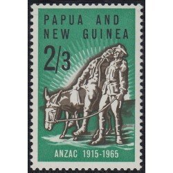 Papúa y New Guinea 77 1965 Cincuentenario de la llegada de Anzac a Europa MNH