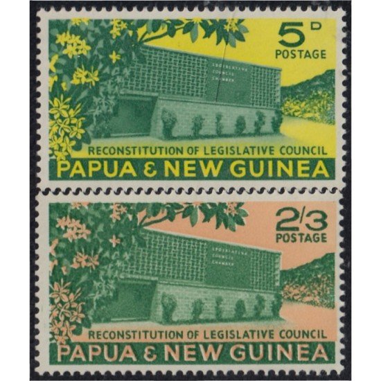 Papúa y New Guinea 42/43 1961 Reconstrucción del Consejo Legislativo MNH