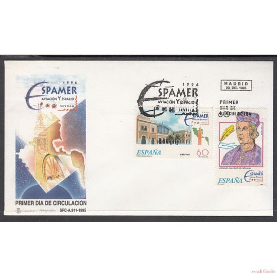 España Spain Emisión Conjunta 1996 Espamer 96 España Dominicana Aviación y Espacio SPD España Spain Emisión Conjunta 1996 Espamer 96 España Dominicana Aviación y Espacio SPD