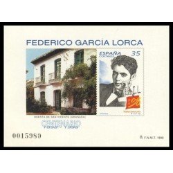 España Spain Emisión Conjunta 1998 España - México Federico García Lorca MNH