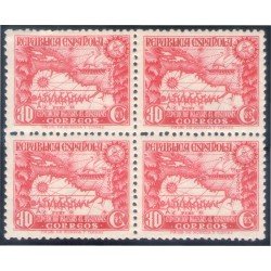 España Spain 694 Bl. 4 1935 Expedición Amazonas Mapas Barco MNH