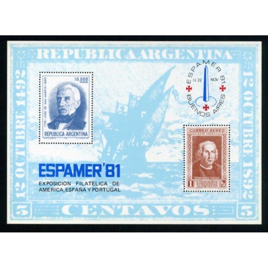 España Spain Emisión Conjunta 1981 España - Argentina FNMT Espamer 81 Buenos Aires MNH España Spain Emisión Conjunta 1981 España - Argentina FNMT Espamer 81 Buenos Aires MNH