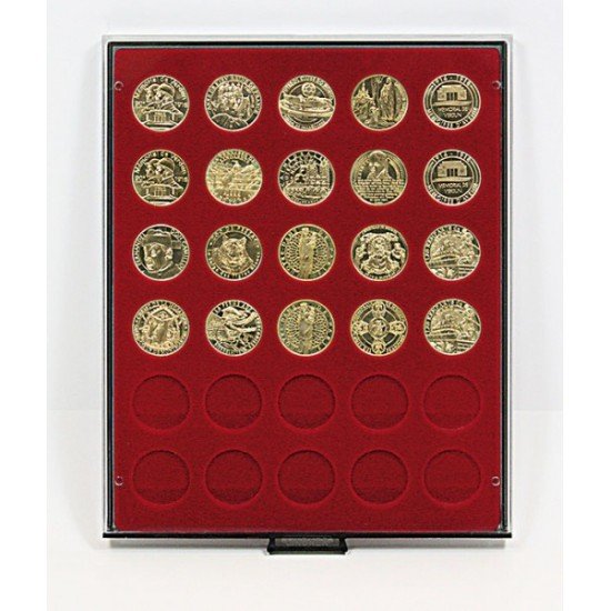 Lindner 2750 Bandeja 34 mm para monedas con 30 hoyos redondos
