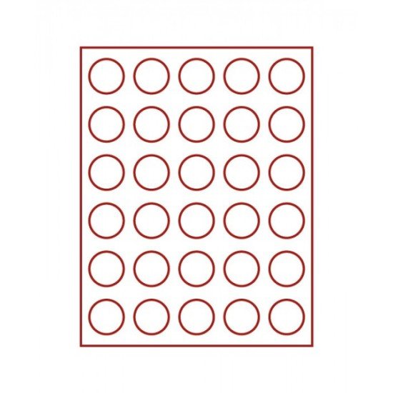 Lindner 2761 Bandeja 37 mm para monedas con 30 hoyos redondos