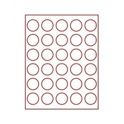 Lindner 2706 Bandeja 39 mm para monedas con 30 hoyos redondos