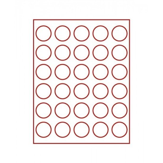Lindner 2706 Bandeja 39 mm para monedas con 30 hoyos redondos