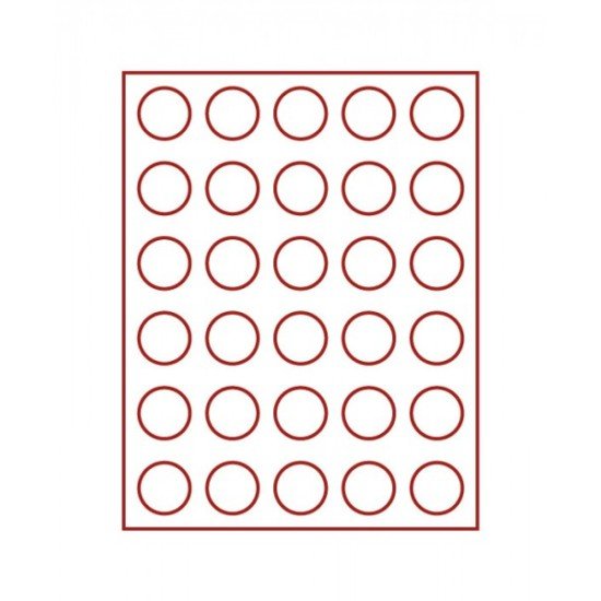 Lindner 2701 Bandeja 36 mm para monedas con 30 hoyos redondos