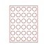 Lindner 2701 Bandeja 36 mm para monedas con 30 hoyos redondos