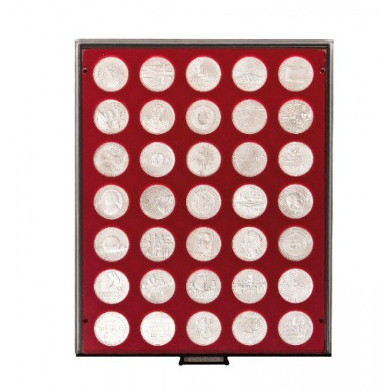 Lindner 2711 Bandeja 32,5 mm para monedas con 35 hoyos redondos