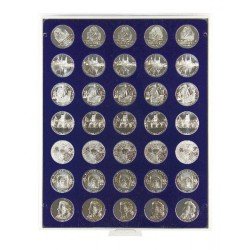 Lindner 2111M Bandeja 32,5 mm para monedas con 35 hoyos redondos Lindner 2111M Bandeja 32,5 mm para monedas con 35 hoyos redondos