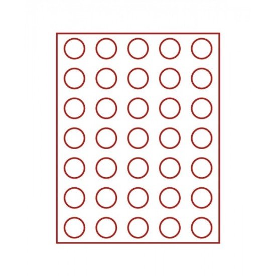 Lindner 2704 Bandeja 31 mm para monedas con 35 hoyos redondos