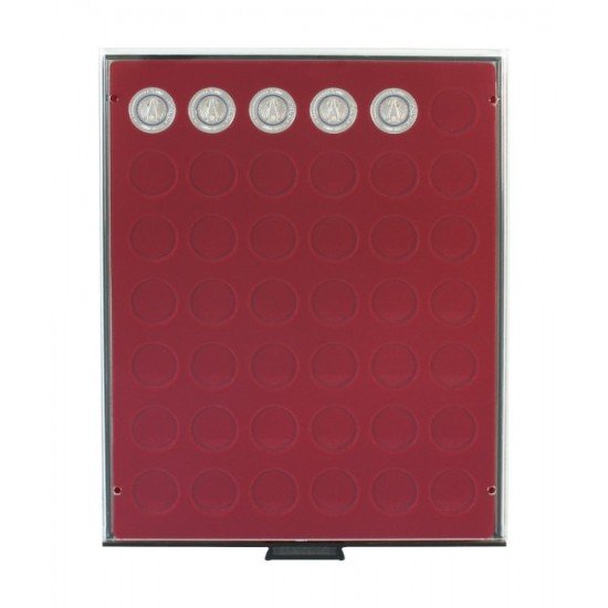 Lindner 2707 Bandeja 27,5 mm para monedas con 42 hoyos redondos