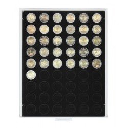 Lindner 2154C Bandeja 25,75 para monedas con 54 hoyos redondos