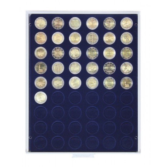 Lindner 2154M Bandeja 25,75 para monedas con 54 hoyos redondos
