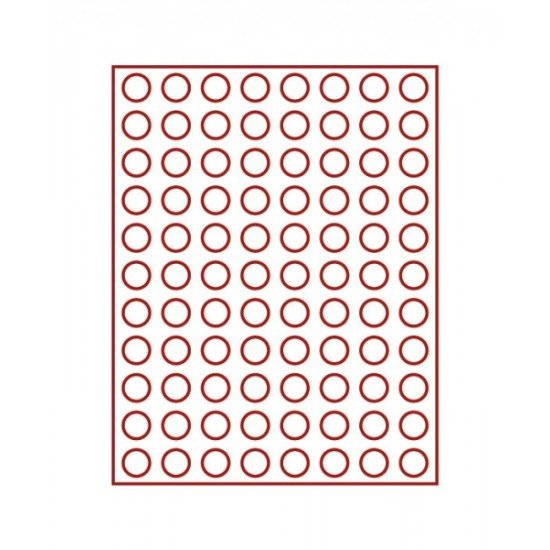 Lindner 2910 Bandeja 21,5 mm para monedas con 88 hoyos redondos 