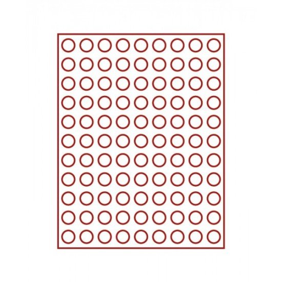 Lindner 2950 Bandeja 20 mm para monedas con 99 hoyos redondos