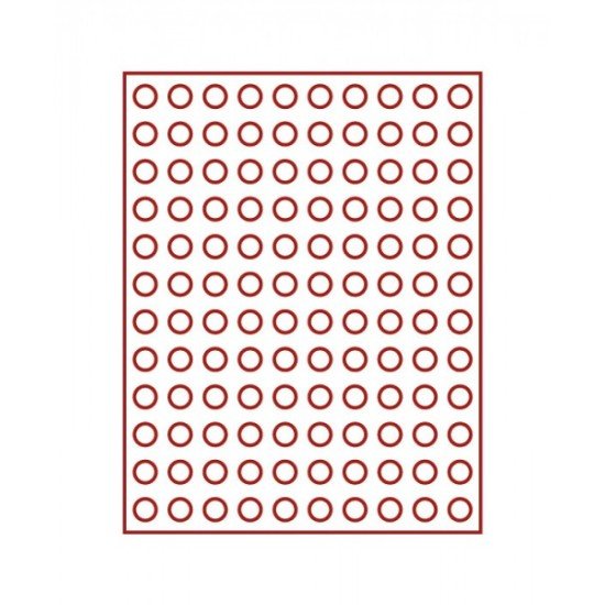 Lindner 2901 Bandeja 16,5 mm para monedas con 120 hoyos redondos
