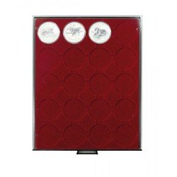 Lindner 2943 Bandeja 49 mm para monedas con 20 huecos redondos en cápsulas Lindner 2943 Bandeja 49 mm para monedas con 20 huecos redondos en cápsulas