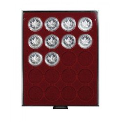 Lindner 2620 Bandeja 46 mm para monedas con con 20 huecos redondos en cápsulas Lindner 2620 Bandeja 46 mm para monedas con con 20 huecos redondos en cápsulas