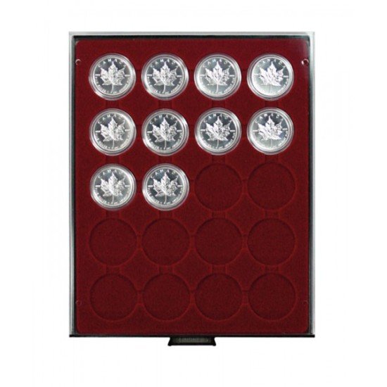 Lindner 2620 Bandeja 46 mm para monedas con con 20 huecos redondos en cápsulas  